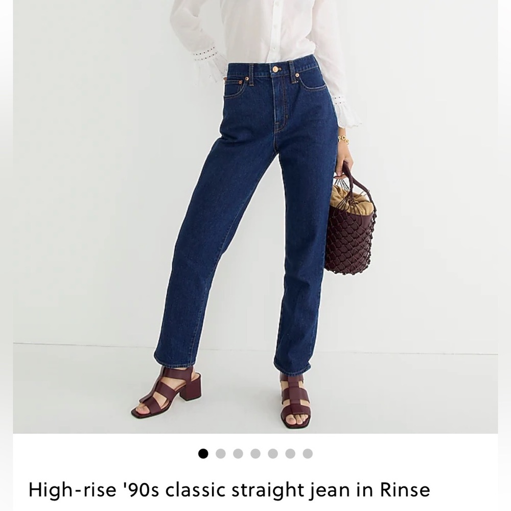 J.Crew High-rise '90s classic straight jean in Rinse wash, Size 30